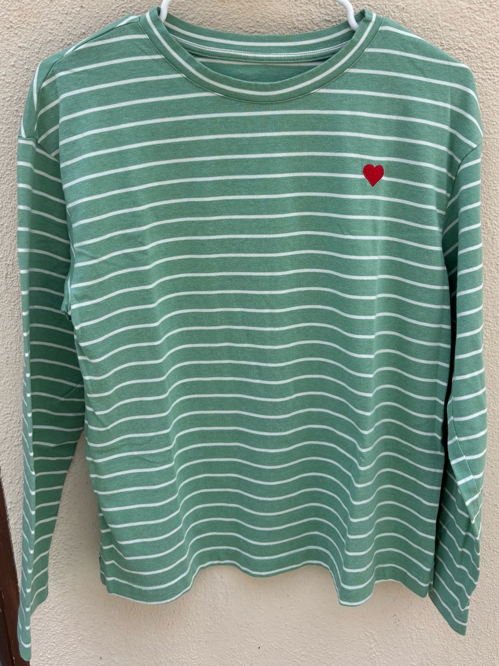 A New DayGreen and White Striped Long Sleeve Tee